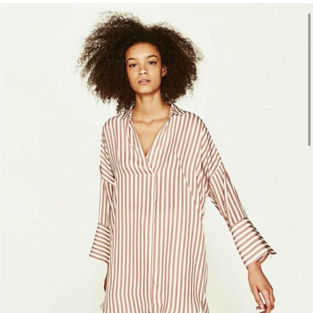 Zara Rose Striped Shirt